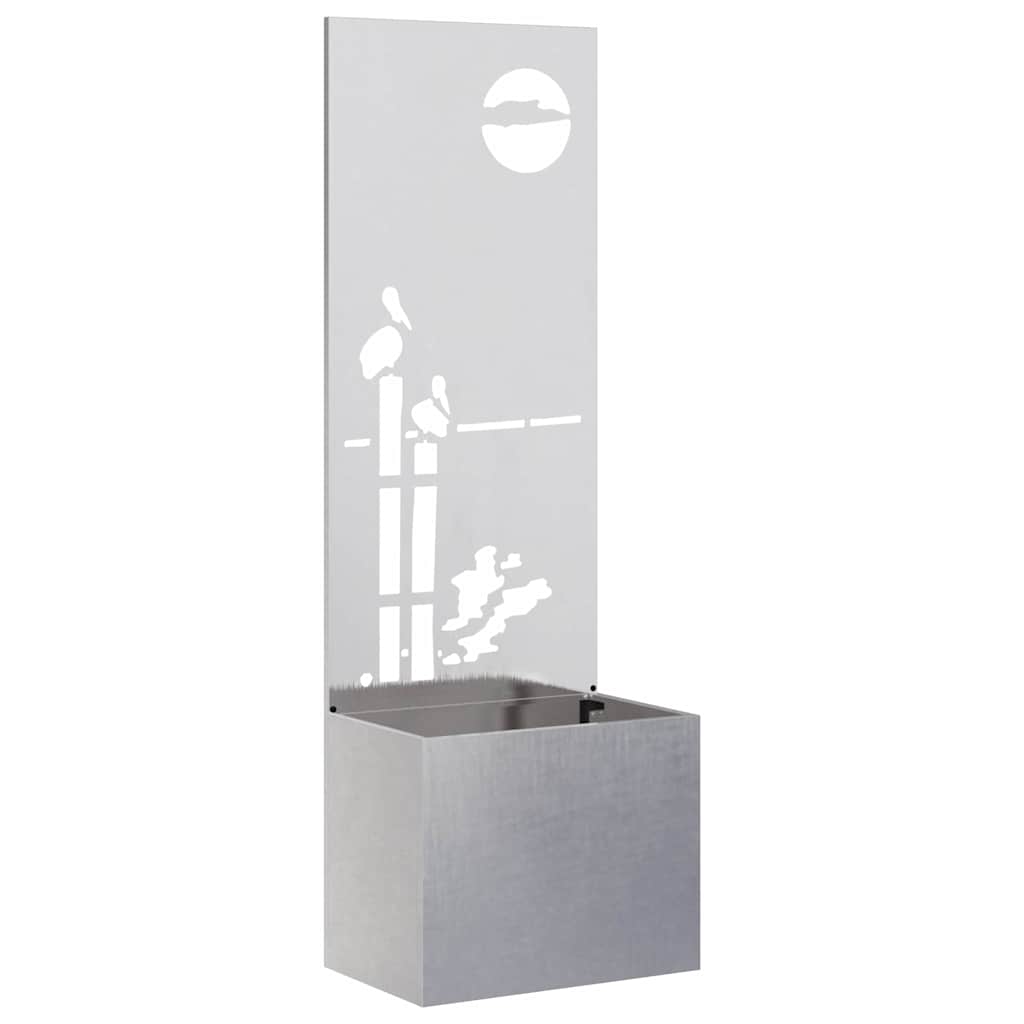 Voile brise-vue de jardin Argent 50 x 140 cm Inox