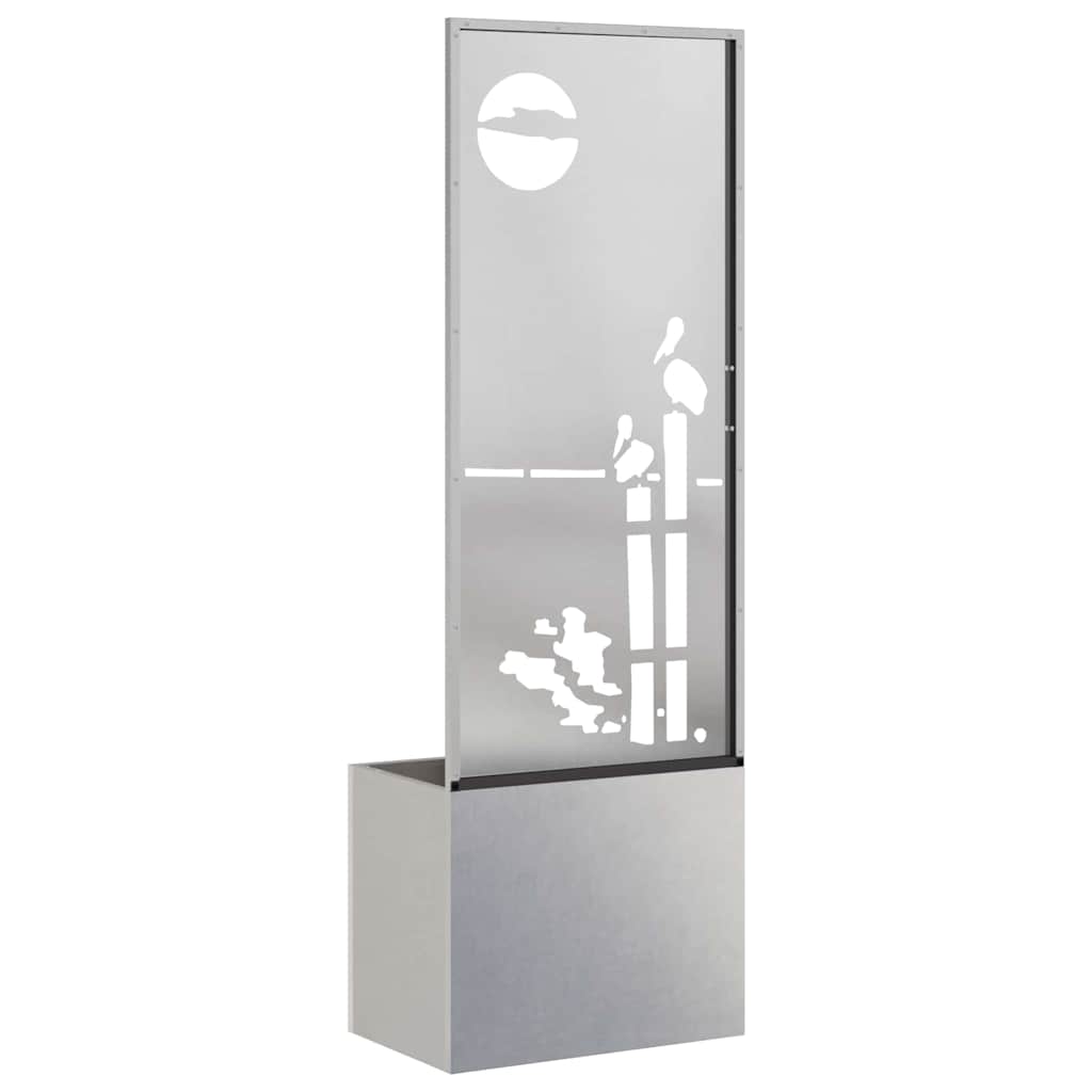 Voile brise-vue de jardin Argent 50 x 140 cm Inox