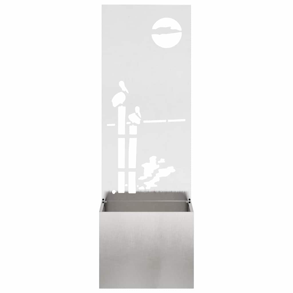 Voile brise-vue de jardin Argent 50 x 140 cm Inox