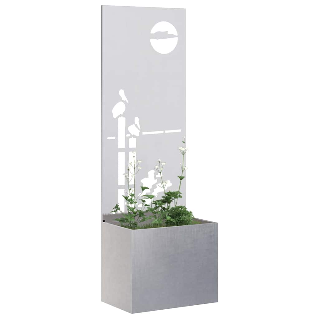 Voile brise-vue de jardin Argent 50 x 140 cm Inox