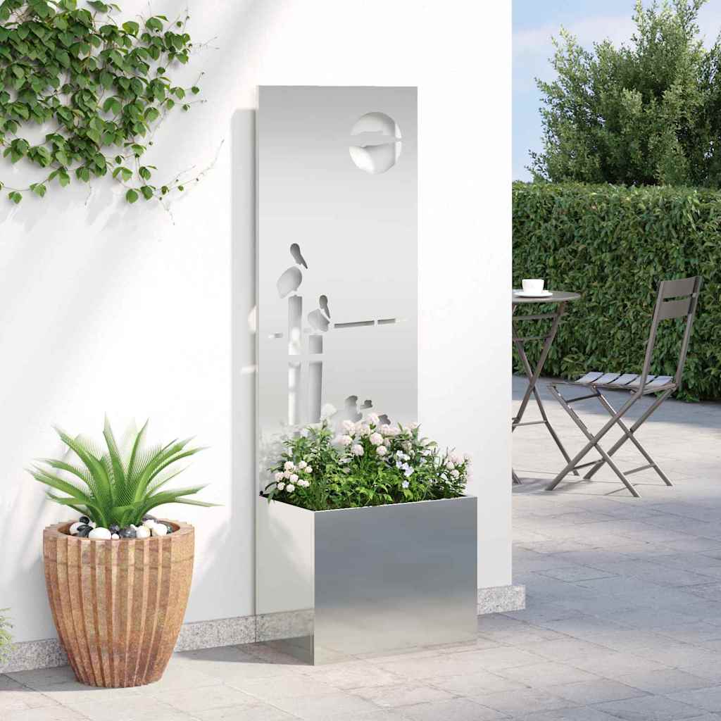 Écran d'intimité de jardin argenté 50 x 32 x 150 cm