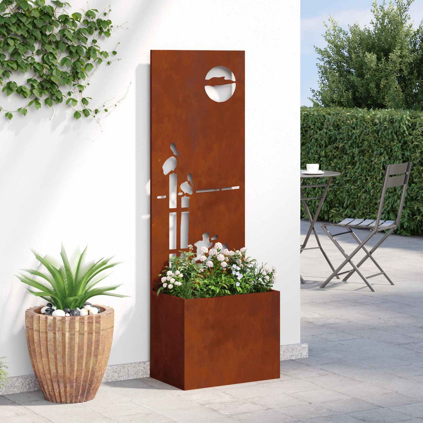 Garden Privacy Screen Rusty 50 x 32 x 150 cm