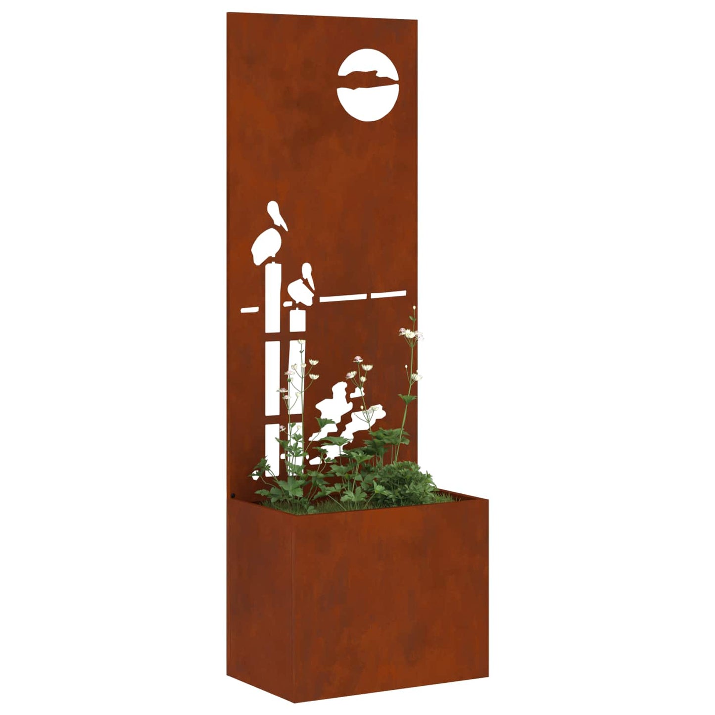 Garden Privacy Screen Rusty 50 x 32 x 150 cm