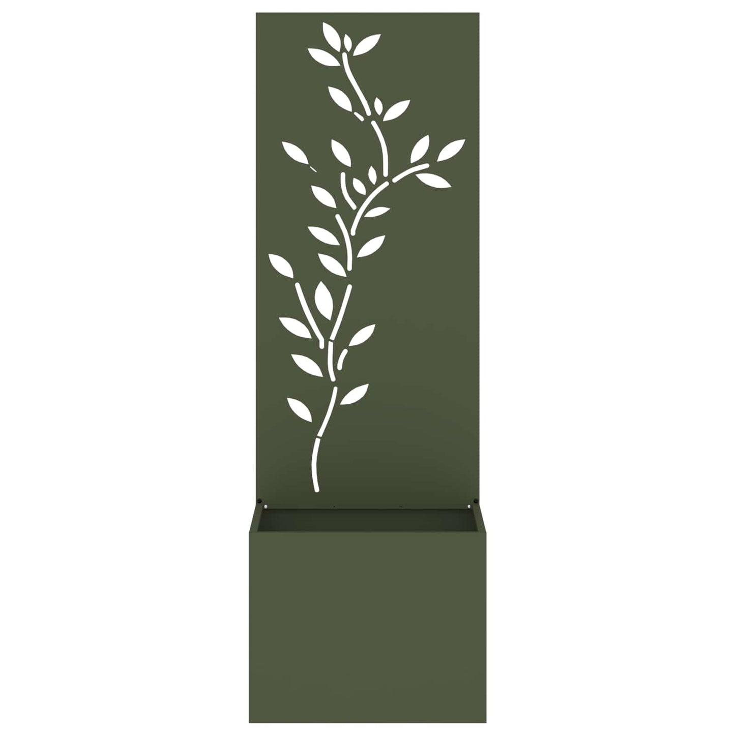 Brise-vue de jardin en toile Motif floral vert olive 50 x 140 cm
