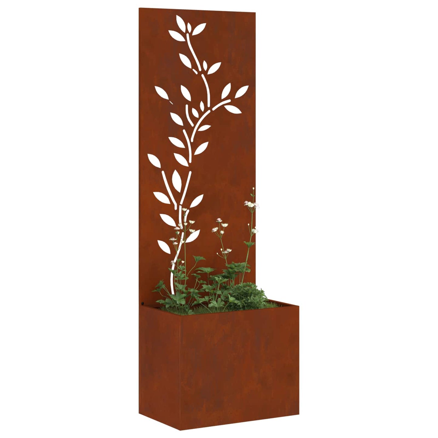 Toile de brise-vue de jardin aspect rouille 50 x 140 cm Acier résistant aux intempéries