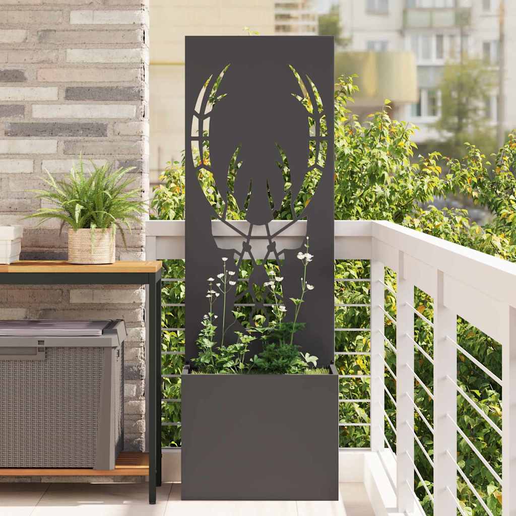 Toile brise-vue de jardin motif animal noir 50 x 140 cm