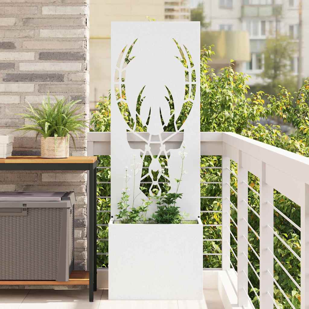 Garden Privacy Screen Canvas Animal Print White 50 x 140 cm