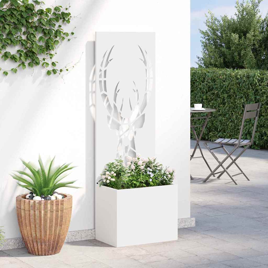 Garden Privacy Screen Canvas Animal Print White 50 x 140 cm