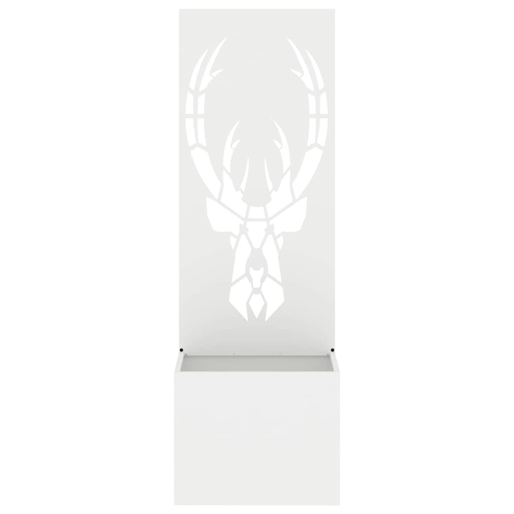 Garden Privacy Screen Canvas Animal Print White 50 x 140 cm