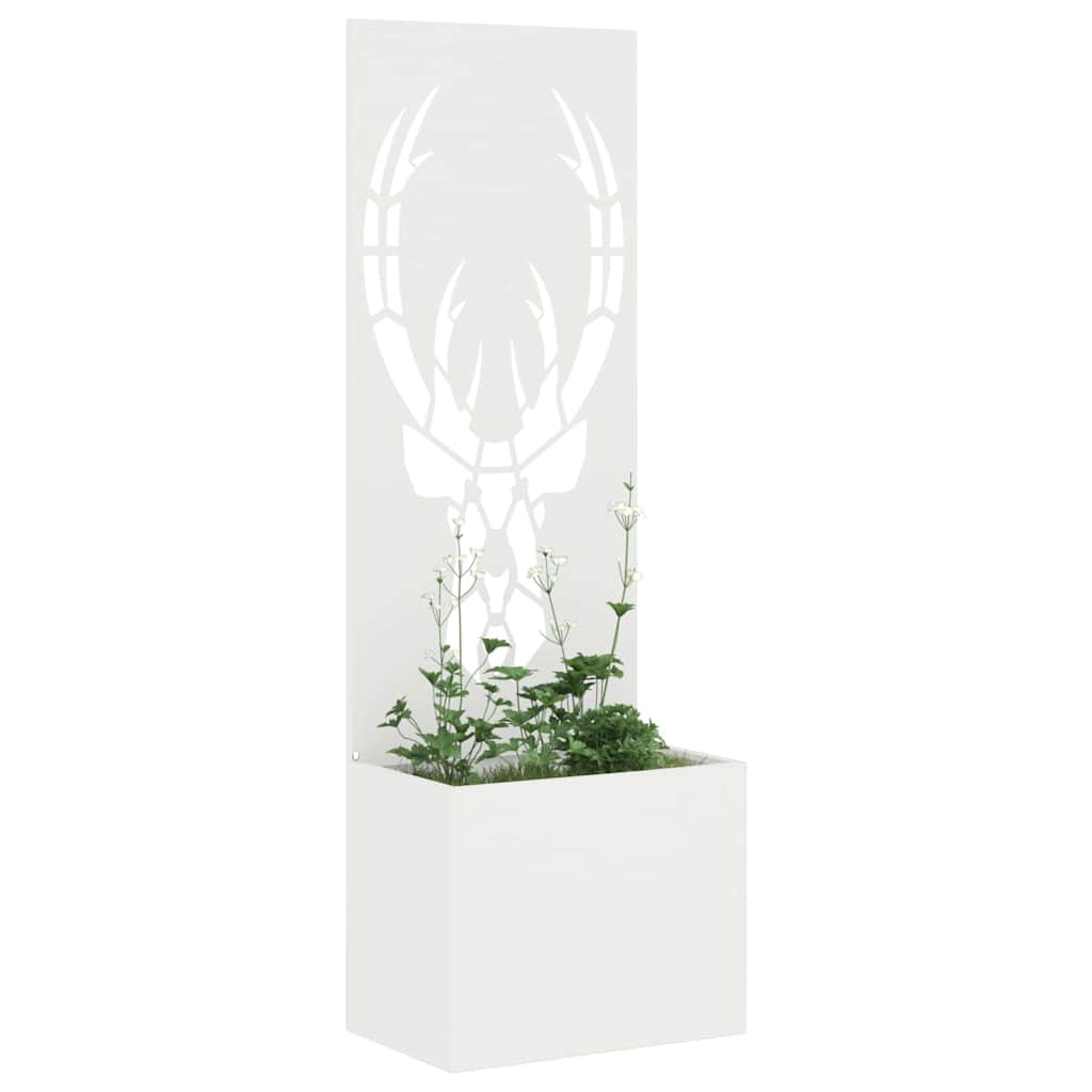 Garden Privacy Screen Canvas Animal Print White 50 x 140 cm