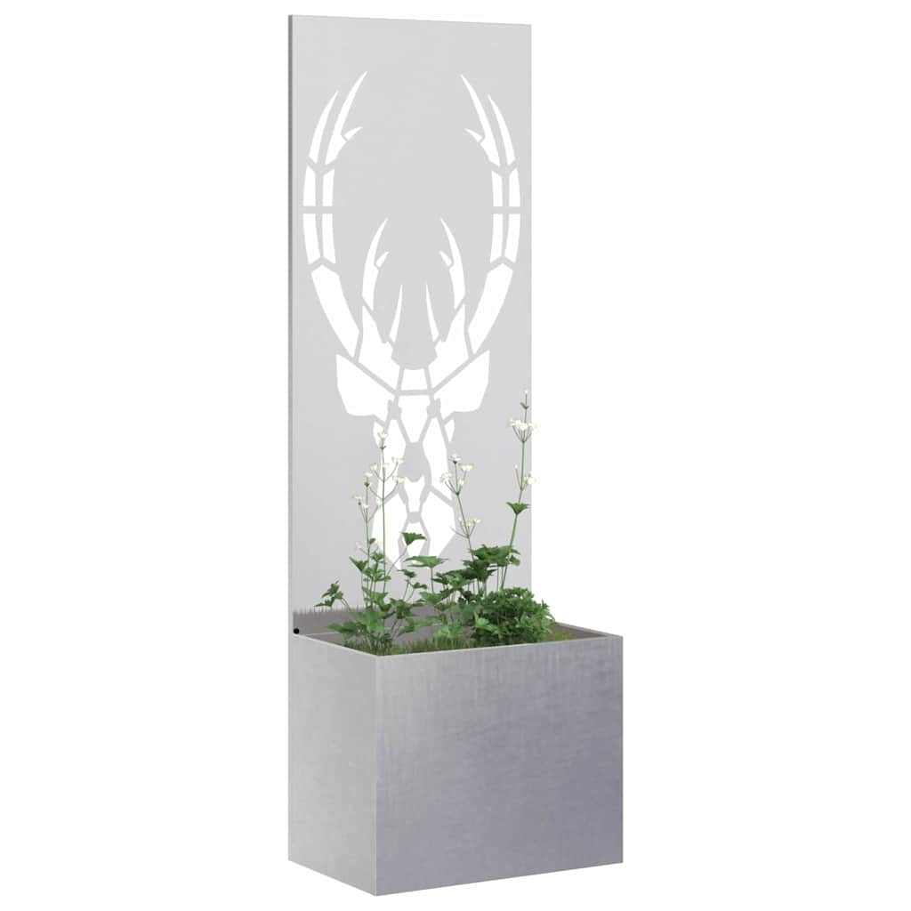 Garten Sichtschutz-Leinwand Silber 50 x 140 cm Edelstahl