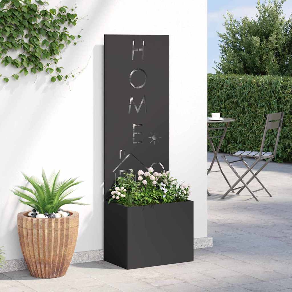 Garten Sichtschutz-Leinwand Schwarz 50 x 140 cm