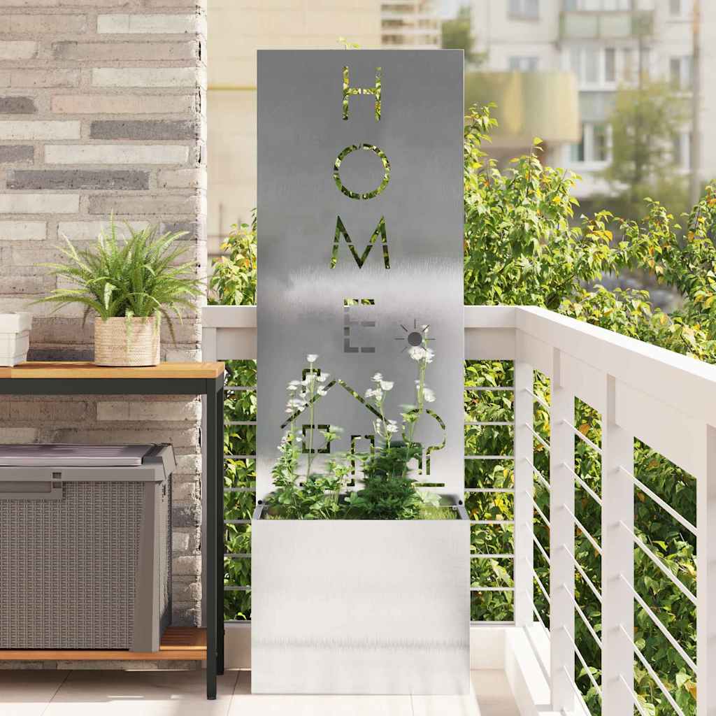 Voile brise-vue de jardin Argent 50 x 140 cm Inox