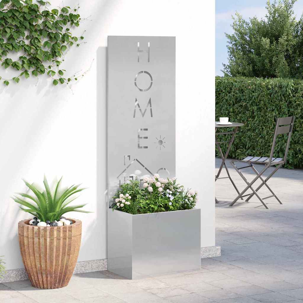 Voile brise-vue de jardin Argent 50 x 140 cm Inox