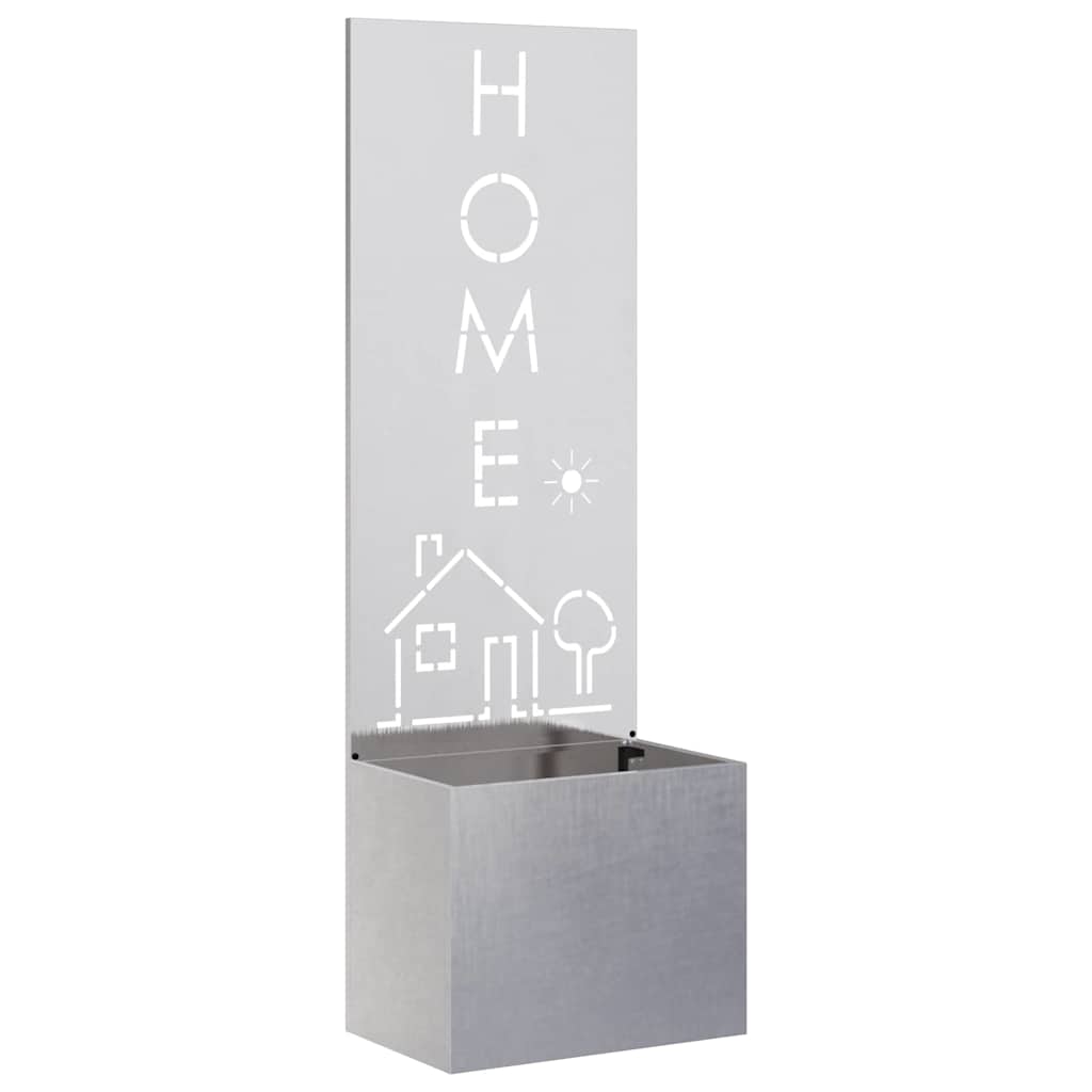 Voile brise-vue de jardin Argent 50 x 140 cm Inox