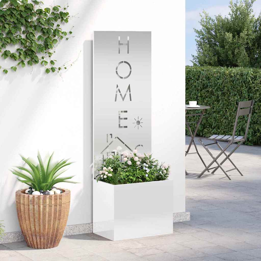 Garden Privacy Screen Silver 50 x 140 cm Galvanized Steel