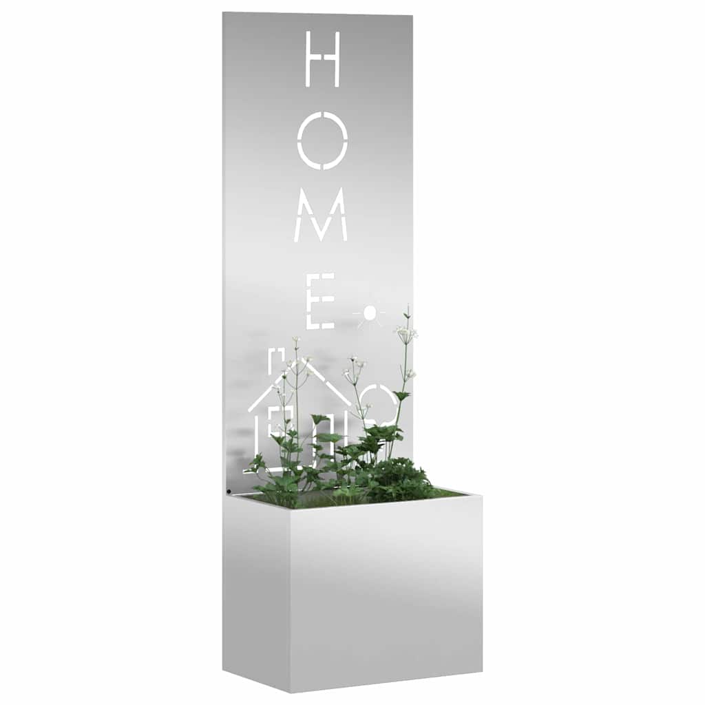 Garden Privacy Screen Silver 50 x 140 cm Galvanized Steel