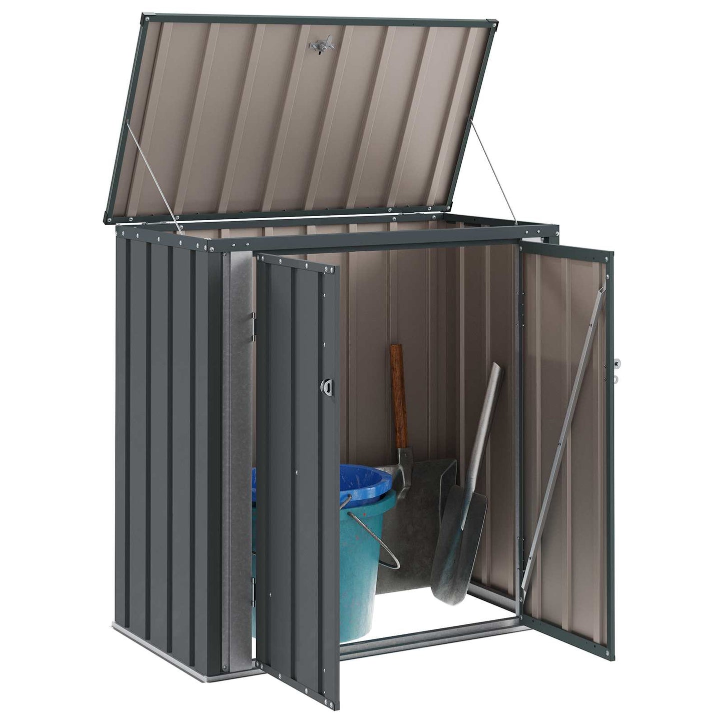 Gartenlagerbox Schwarz 101,5 x 57 x 100,5 cm Stahl