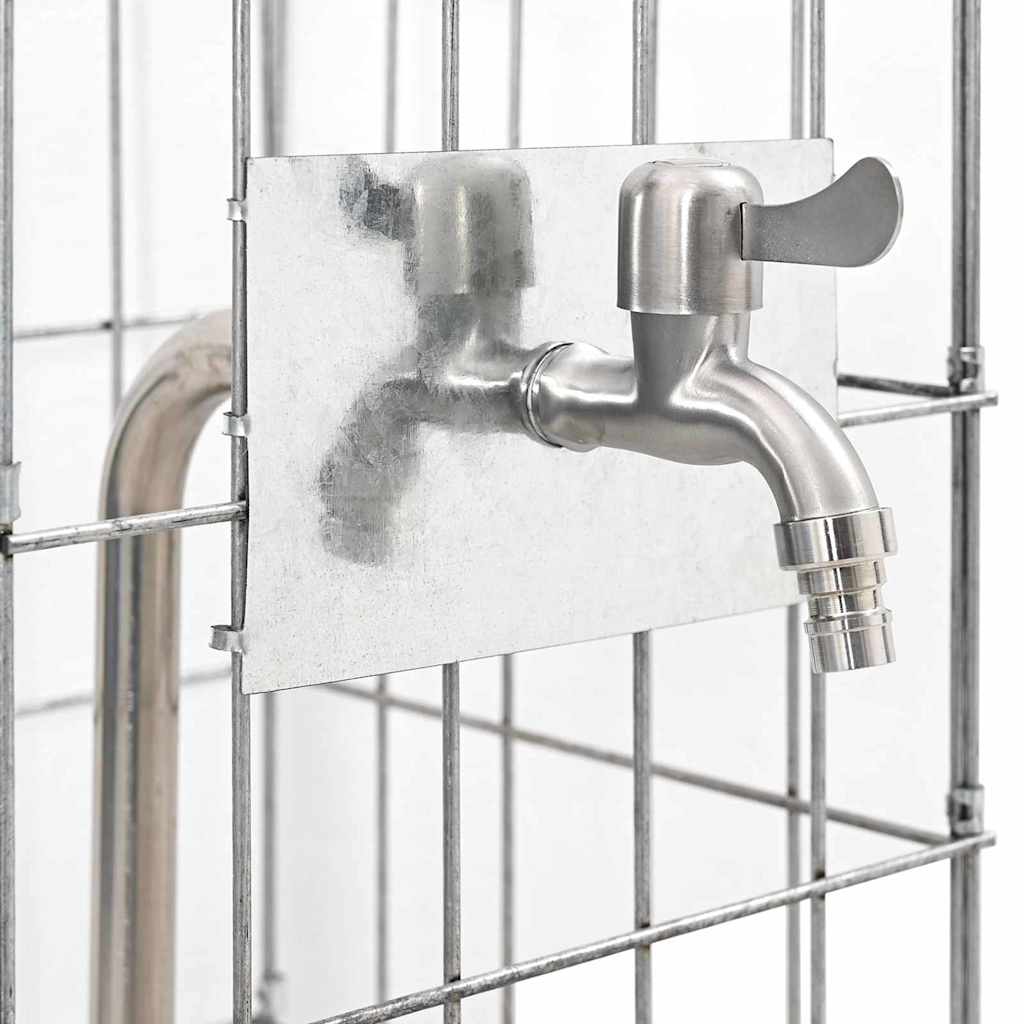 Gabionen Wasserhahn Silber 26 x 25 x 50 cm Edelstahl