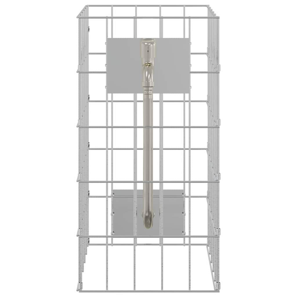 Gabionen Wasserhahn Silber 26 x 25 x 50 cm Edelstahl