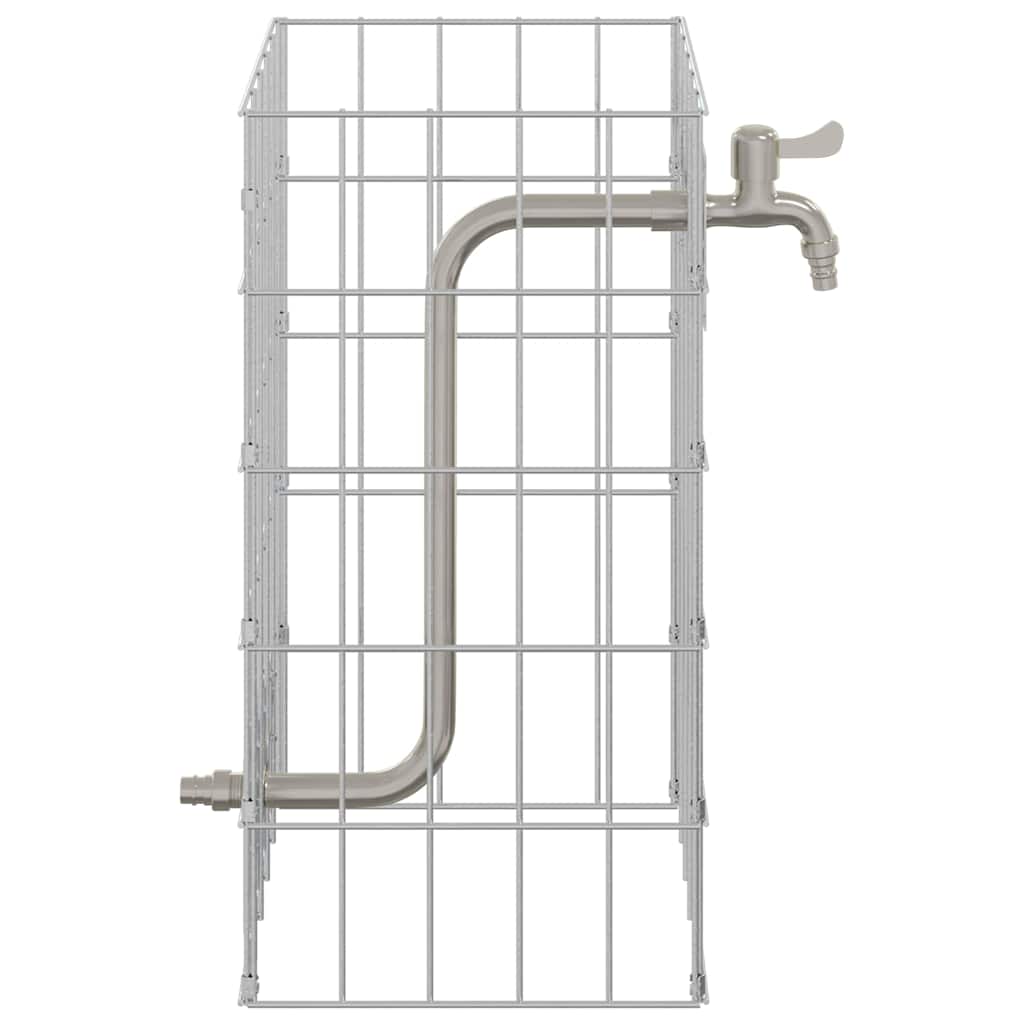 Gabionen Wasserhahn Silber 26 x 25 x 50 cm Edelstahl