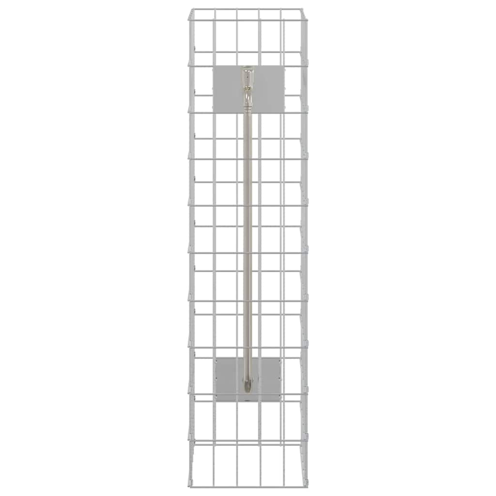 Gabionen Wasserhahn Silber 25 x 25 x 100 cm Edelstahl