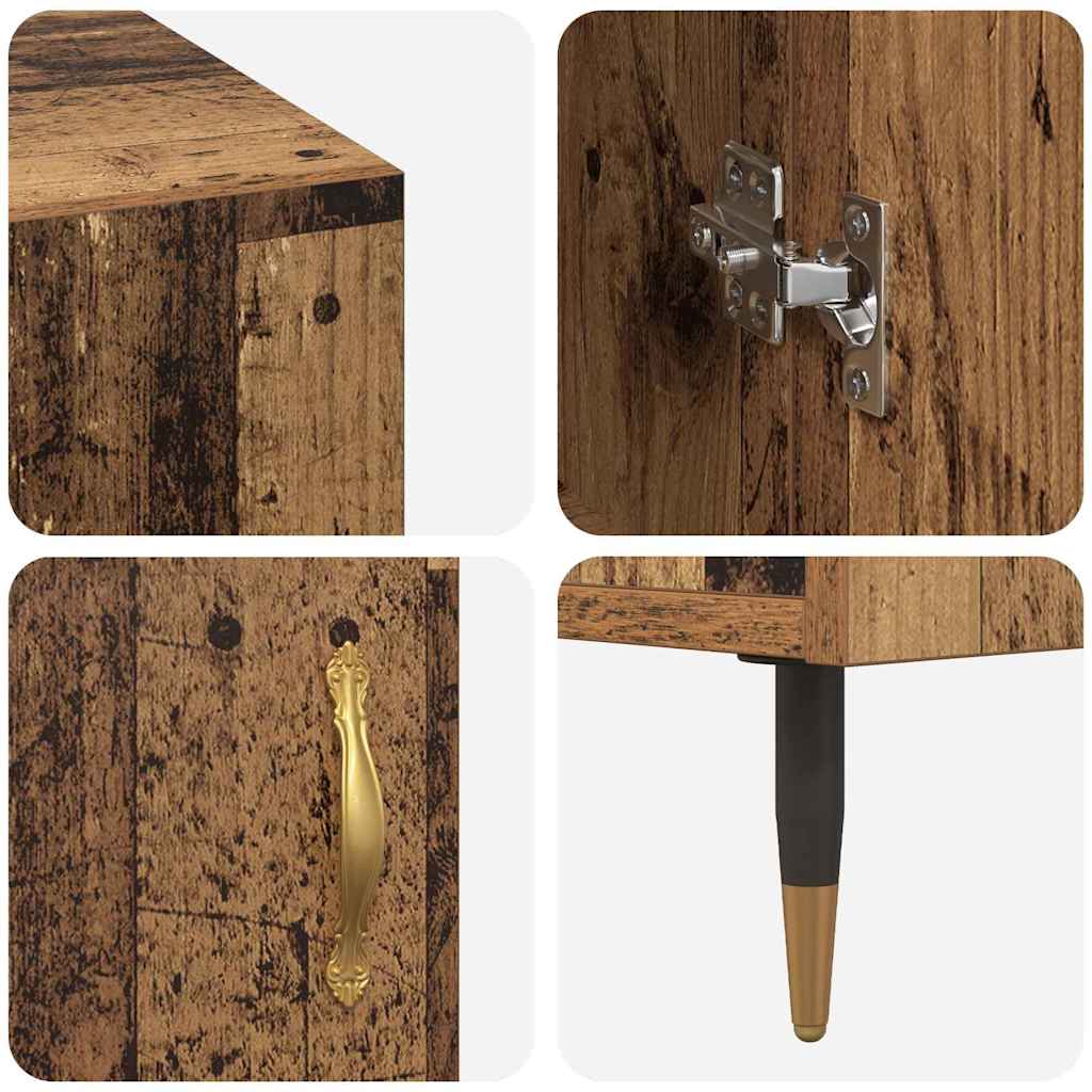 Desk with Shelf Reclaimed Wood 140 x 50 x 75 cm Engineered Wood