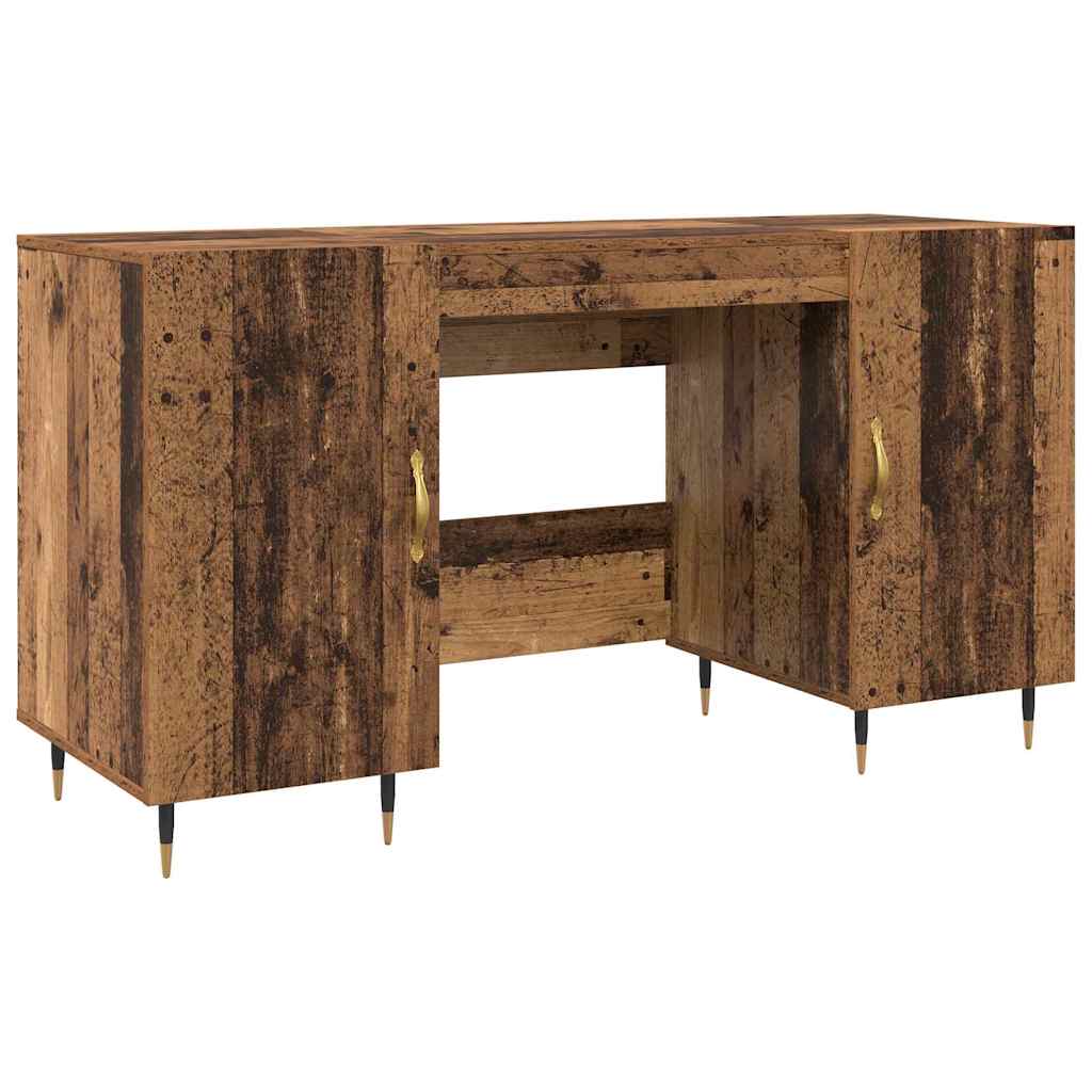 Desk with Shelf Reclaimed Wood 140 x 50 x 75 cm Engineered Wood