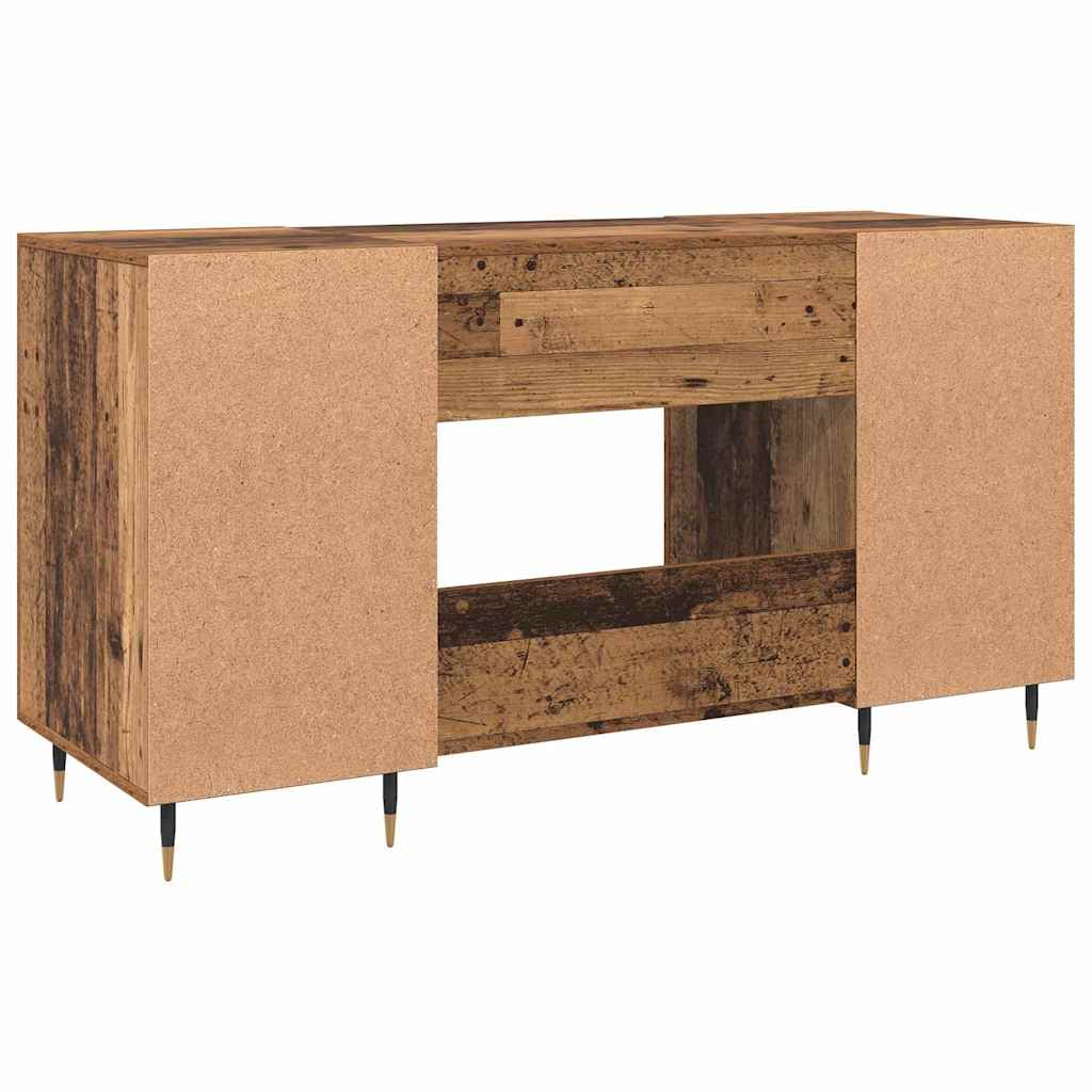 Desk with Shelf Reclaimed Wood 140 x 50 x 75 cm Engineered Wood