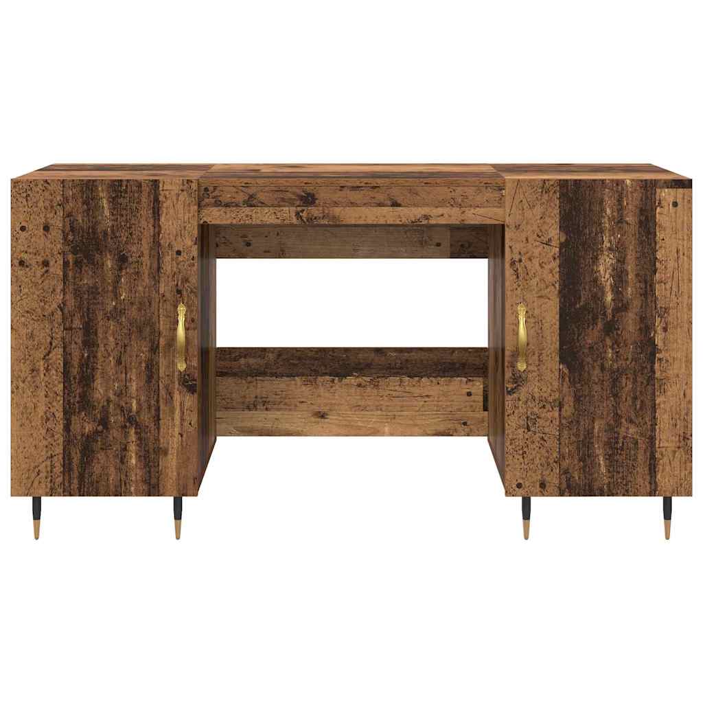 Desk with Shelf Reclaimed Wood 140 x 50 x 75 cm Engineered Wood