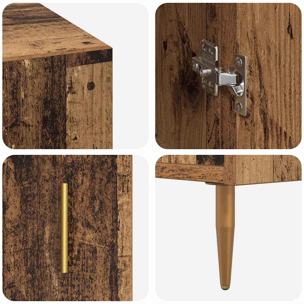 Desk with Shelf Reclaimed Wood 140 x 50 x 75 cm Engineered Wood