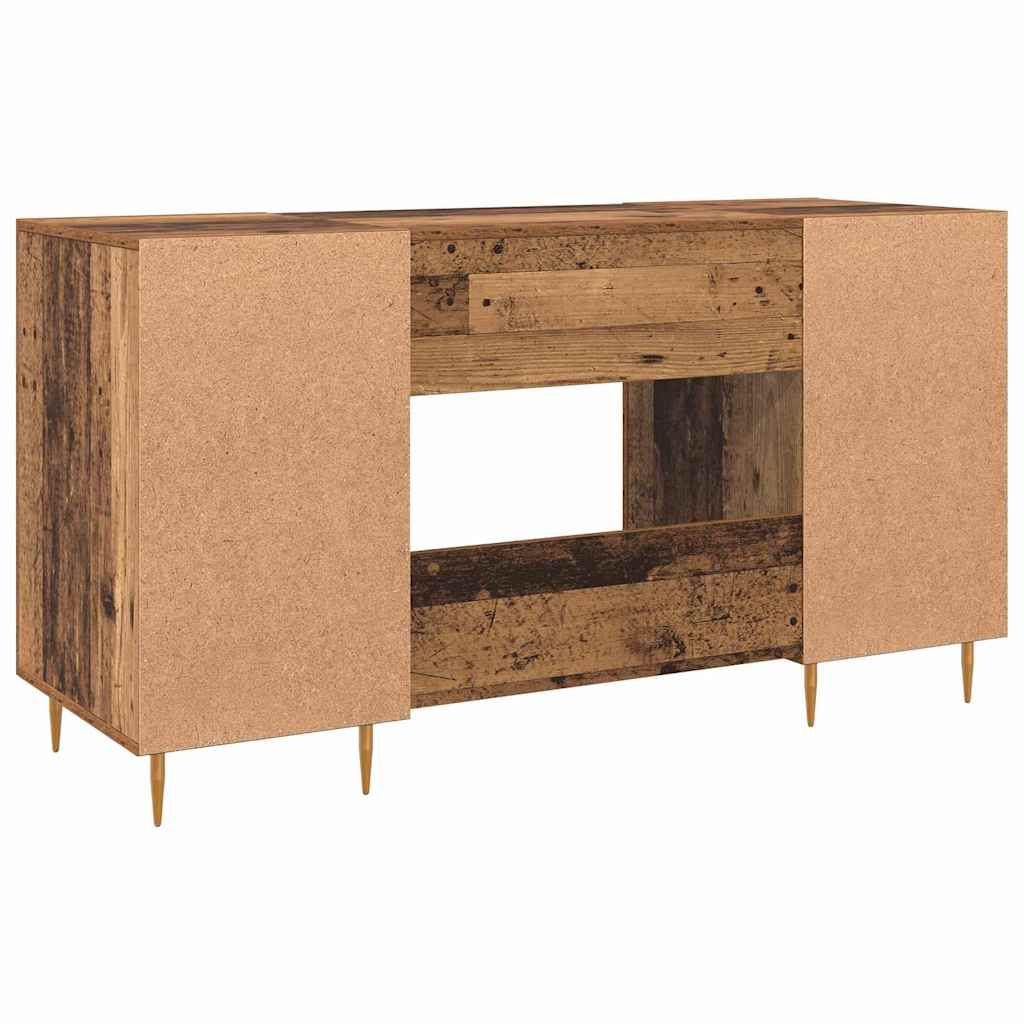Desk with Shelf Reclaimed Wood 140 x 50 x 75 cm Engineered Wood