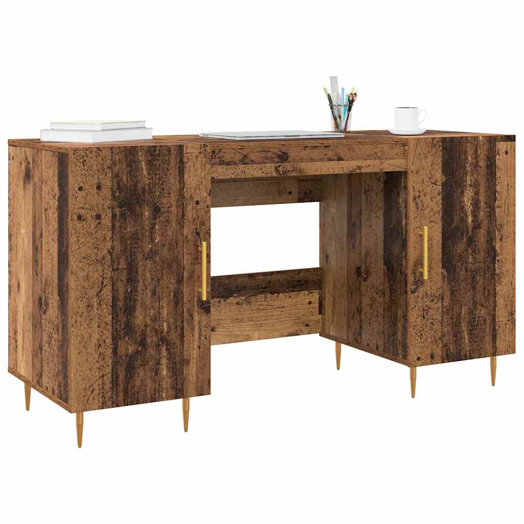 Desk with Shelf Reclaimed Wood 140 x 50 x 75 cm Engineered Wood