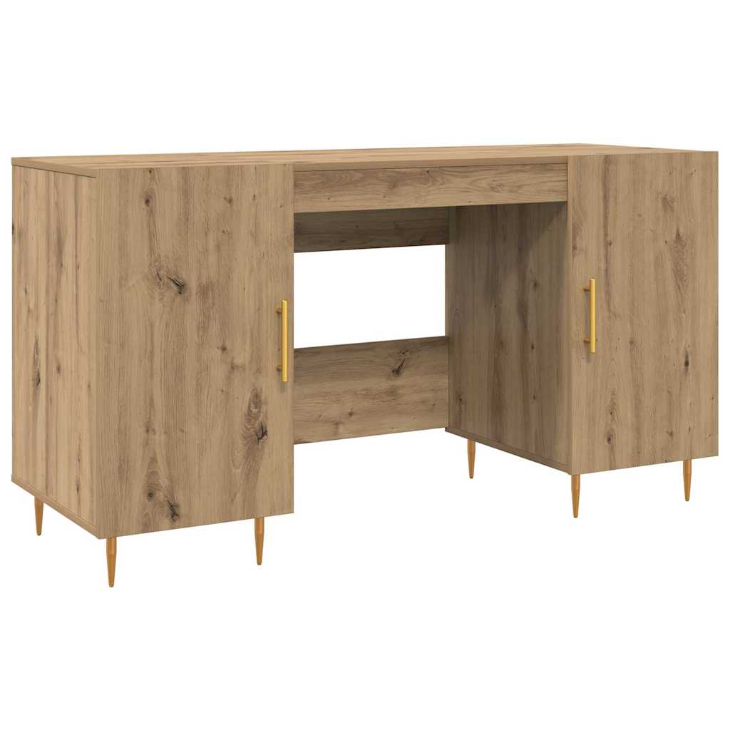 Bureau chêne Artisan 140 x 50 x 75 cm bois d'ingénierie