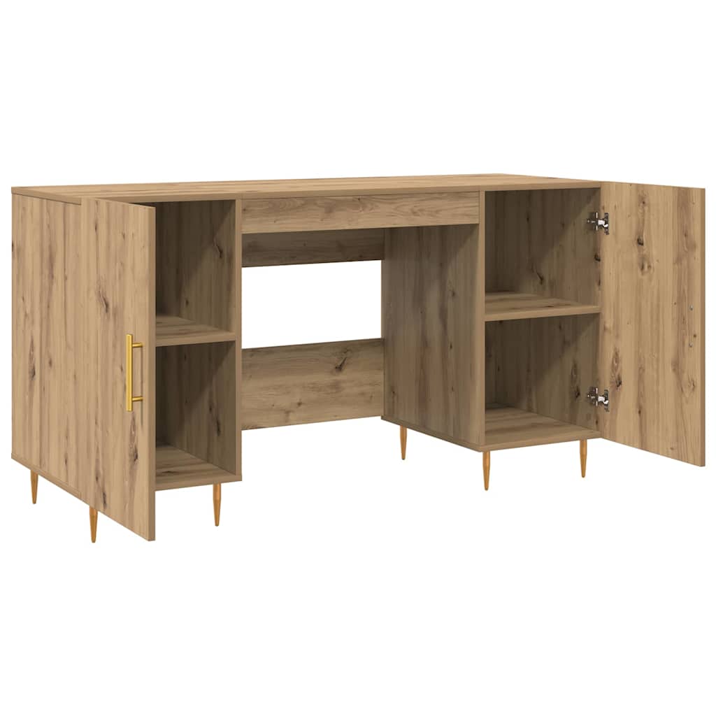 Bureau chêne Artisan 140 x 50 x 75 cm bois d'ingénierie