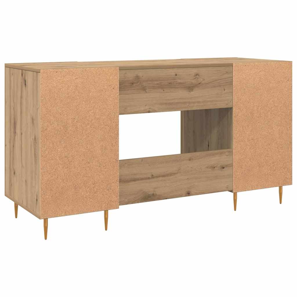 Bureau chêne Artisan 140 x 50 x 75 cm bois d'ingénierie