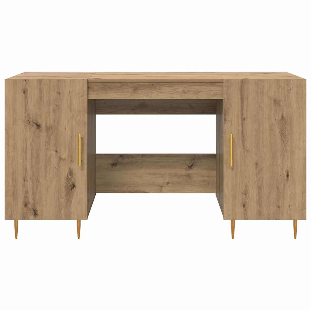 Bureau chêne Artisan 140 x 50 x 75 cm bois d'ingénierie