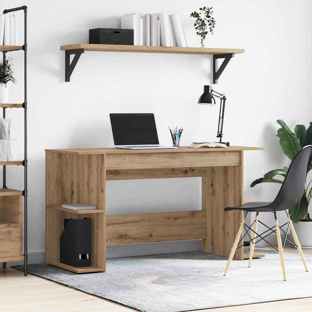 Bureau chêne Artisan 140 x 50 x 75 cm en bois d'ingénierie