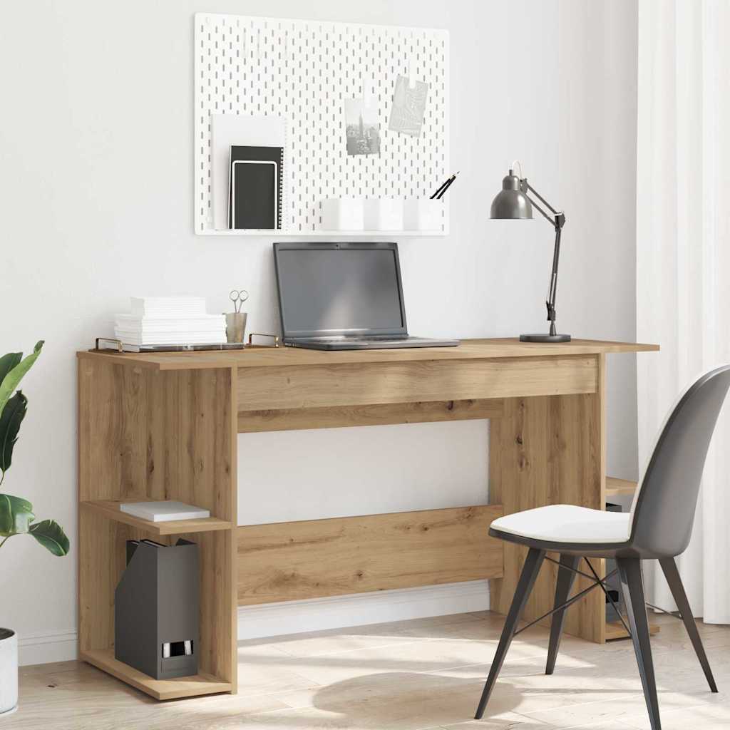Bureau chêne Artisan 140 x 50 x 75 cm en bois d'ingénierie