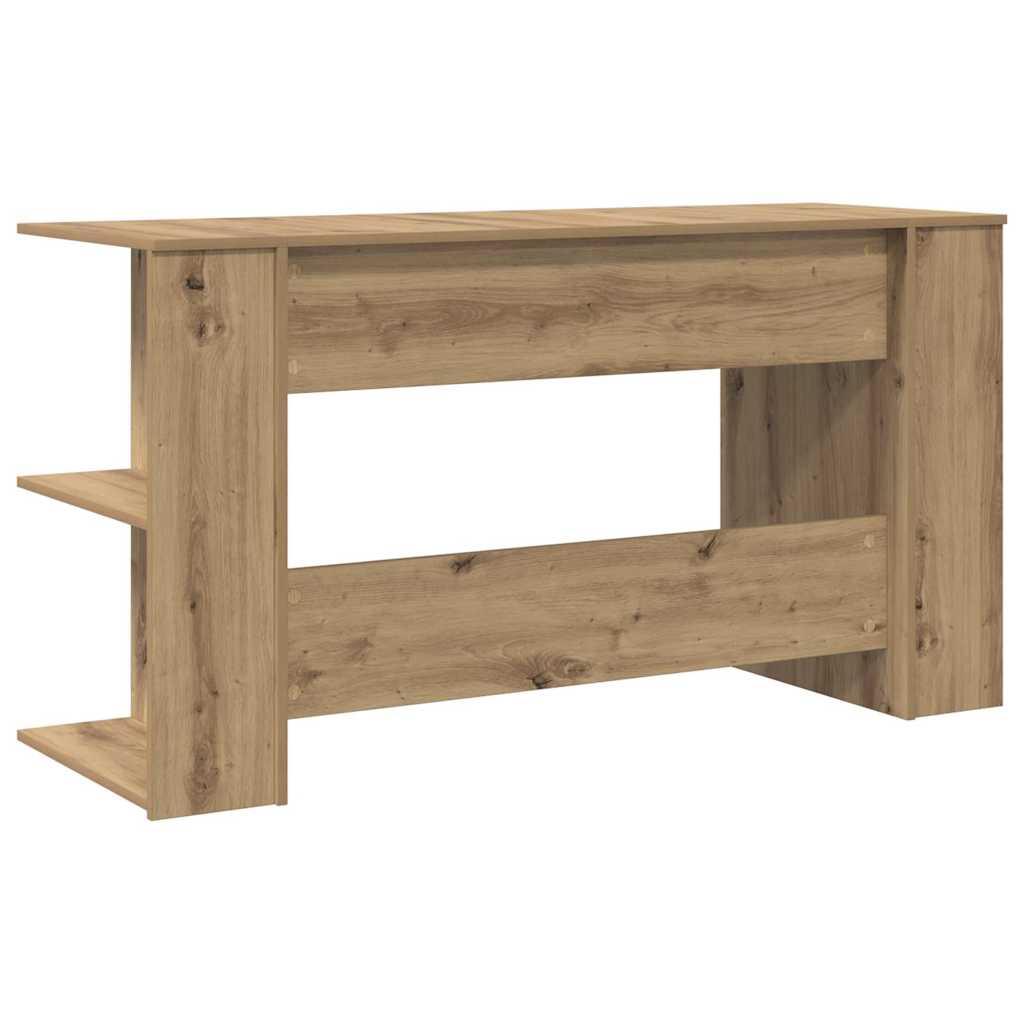 Bureau chêne Artisan 140 x 50 x 75 cm en bois d'ingénierie