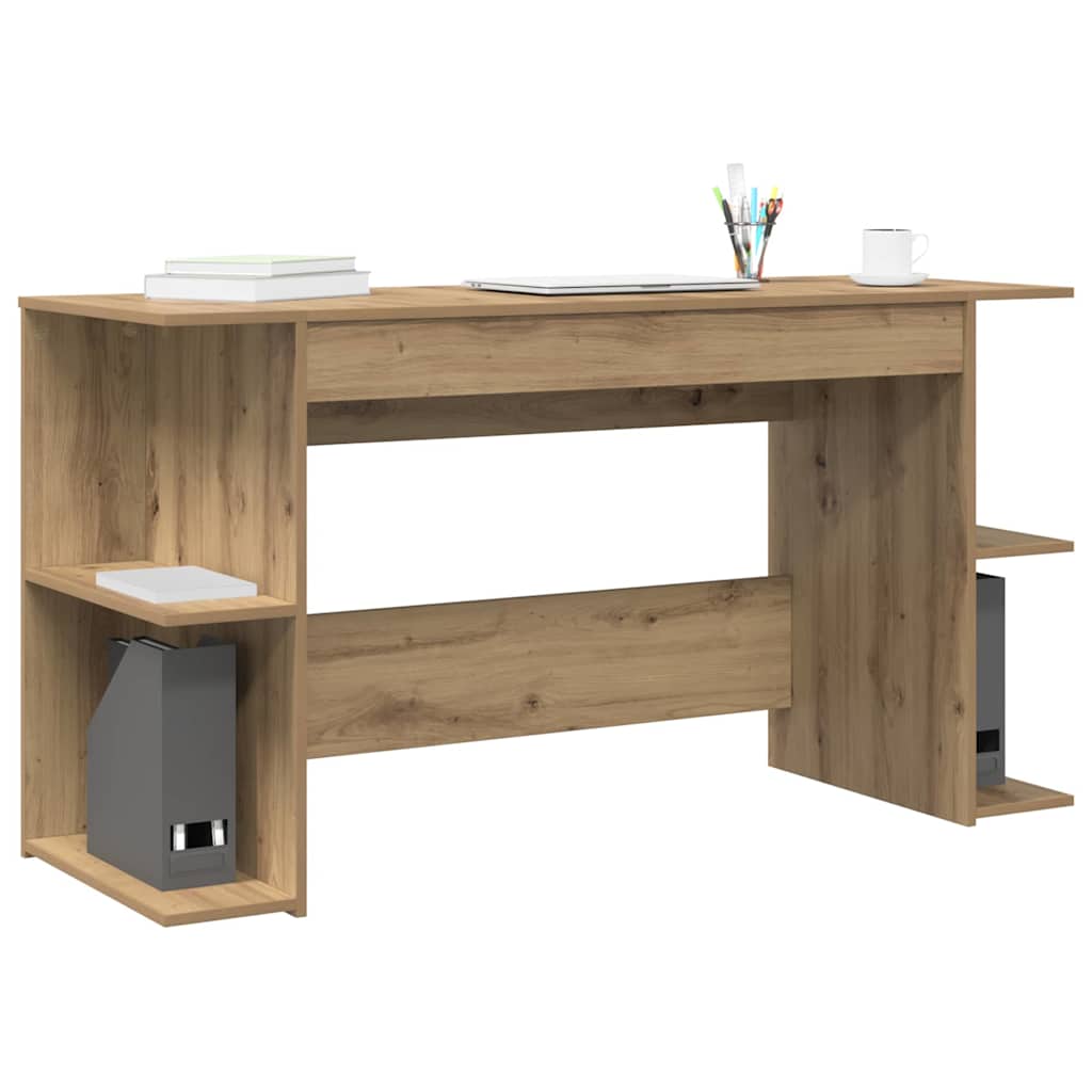 Bureau chêne Artisan 140 x 50 x 75 cm en bois d'ingénierie