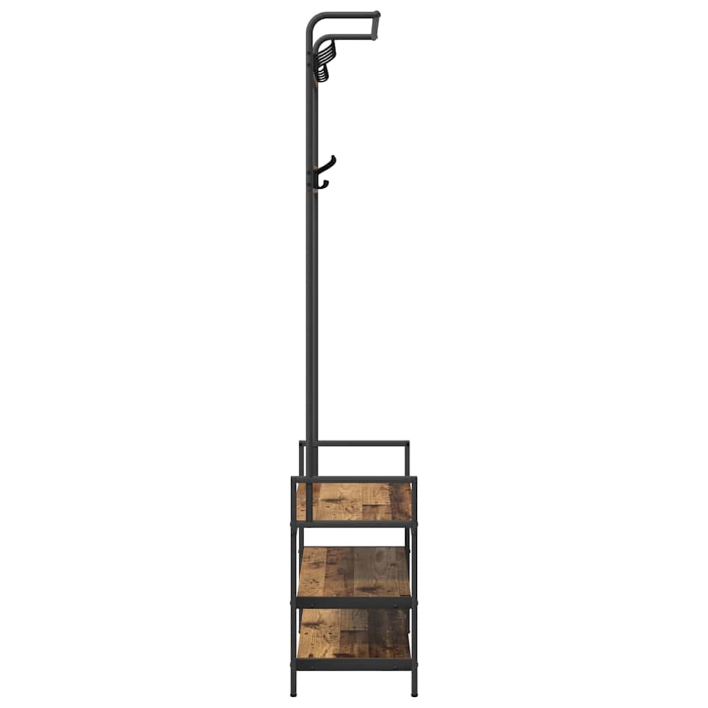 Portemanteau en bois recyclé 75 x 34 x 184 cm Bois composite