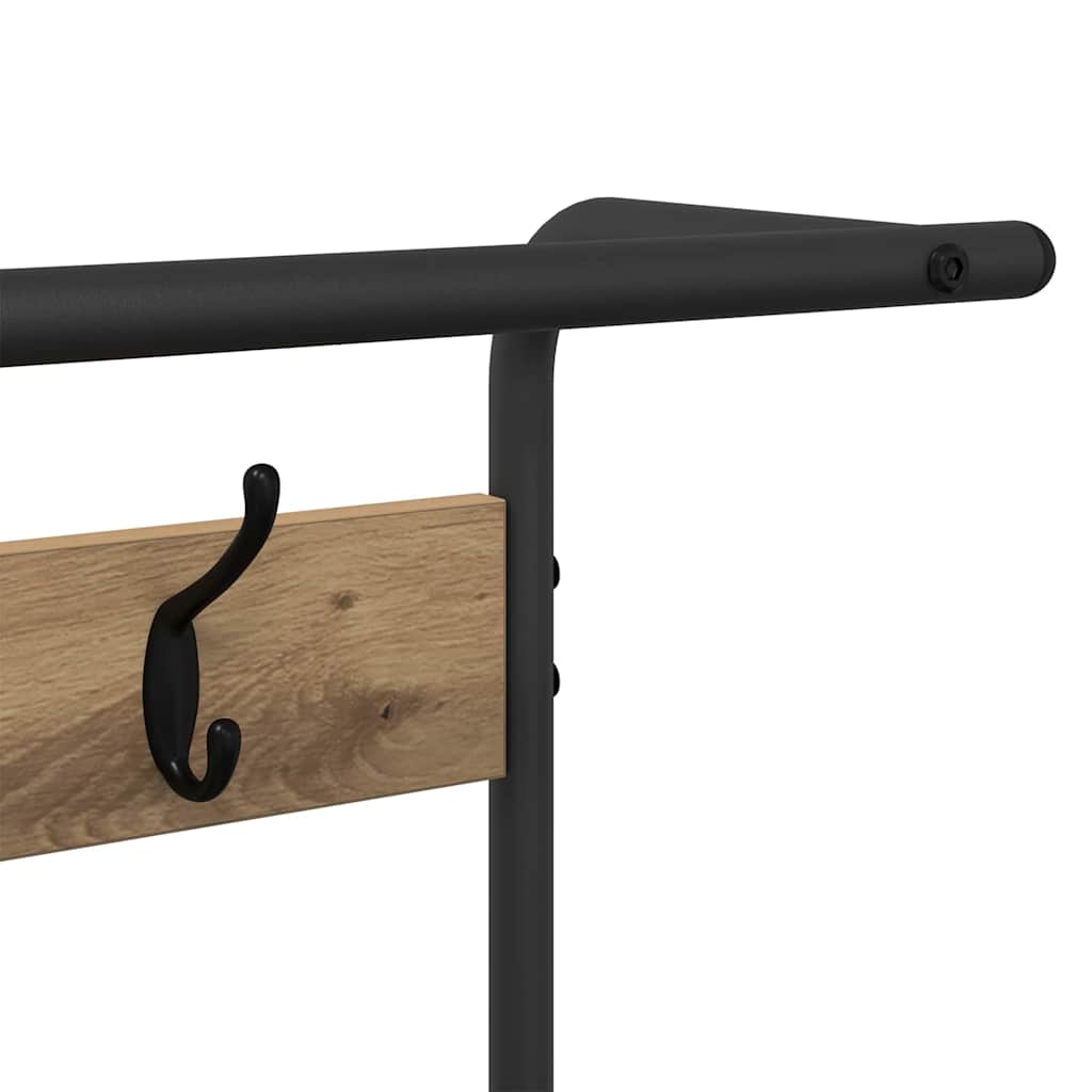 Coat Rack Artisan Oak 75 x 34 x 184 cm Engineered Wood