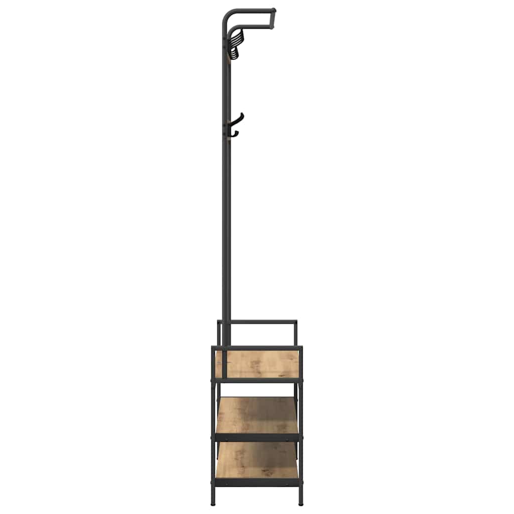 Coat Rack Artisan Oak 75 x 34 x 184 cm Engineered Wood
