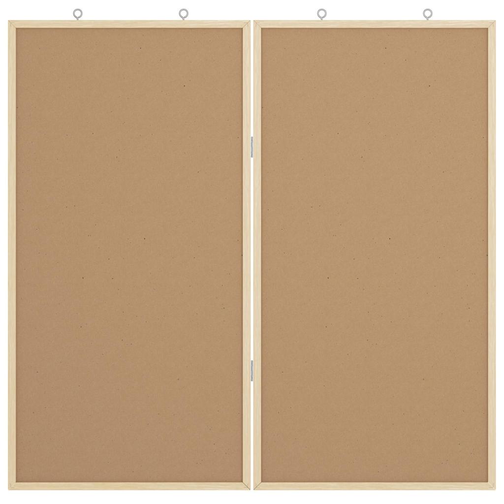 Info-Tafel Schwarz 80 x 80 x 1,4 cm Massivholz Kiefer