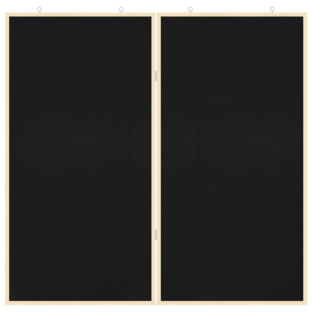 Info-Tafel Schwarz 80 x 80 x 1,4 cm Massivholz Kiefer