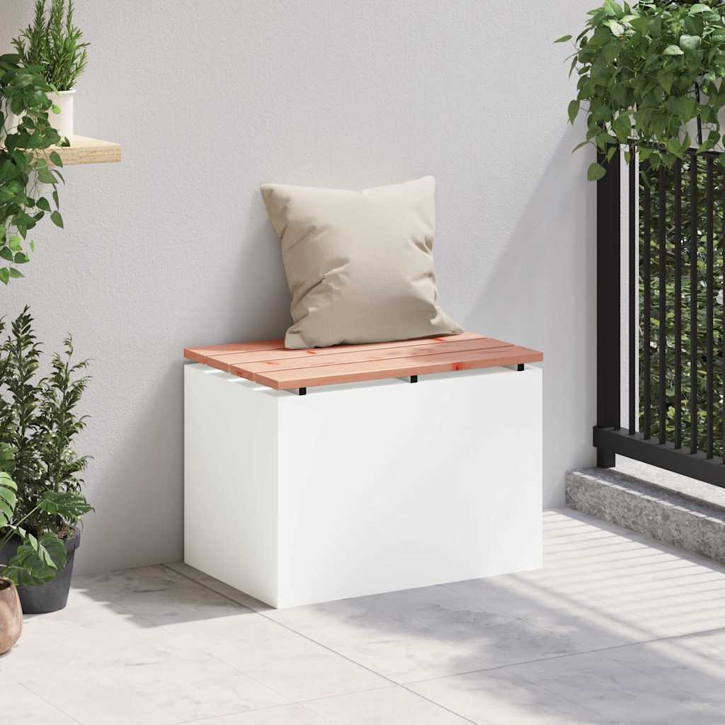 Gartenbank Weiß 60 x 40 x 43 cm