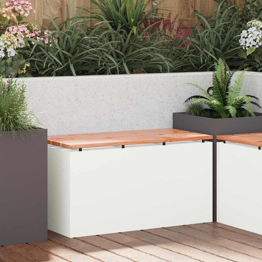 Gartenbank Weiß 80 x 40 x 43 cm