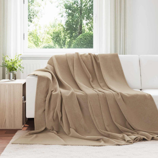 Überwurfdecke Kamel 220 x 240 cm Fleece