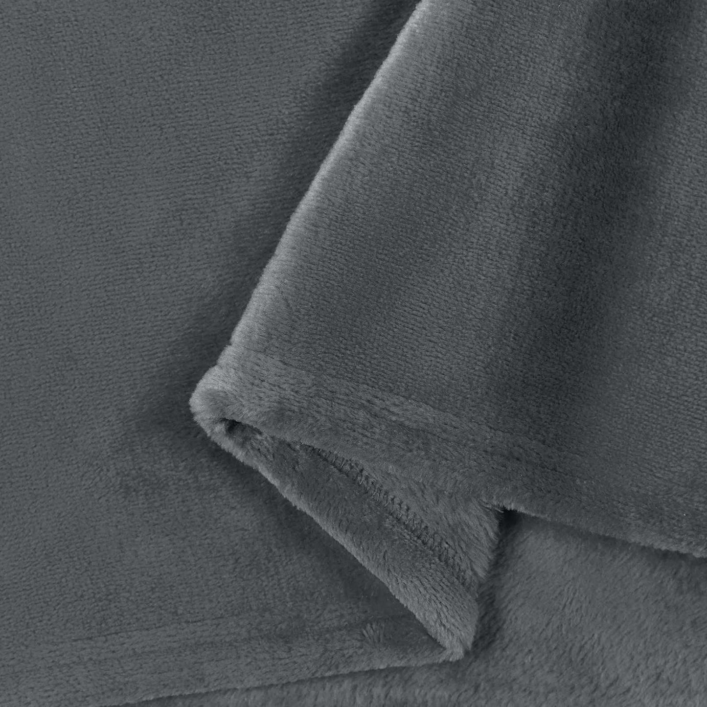Throw Blanket Dark Grey 130 x 150 cm Fleece